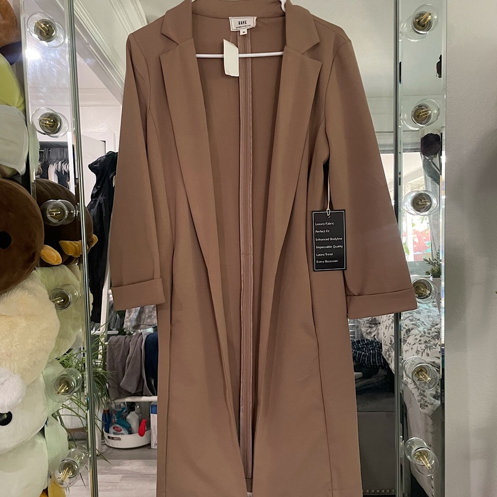 nude brown coat